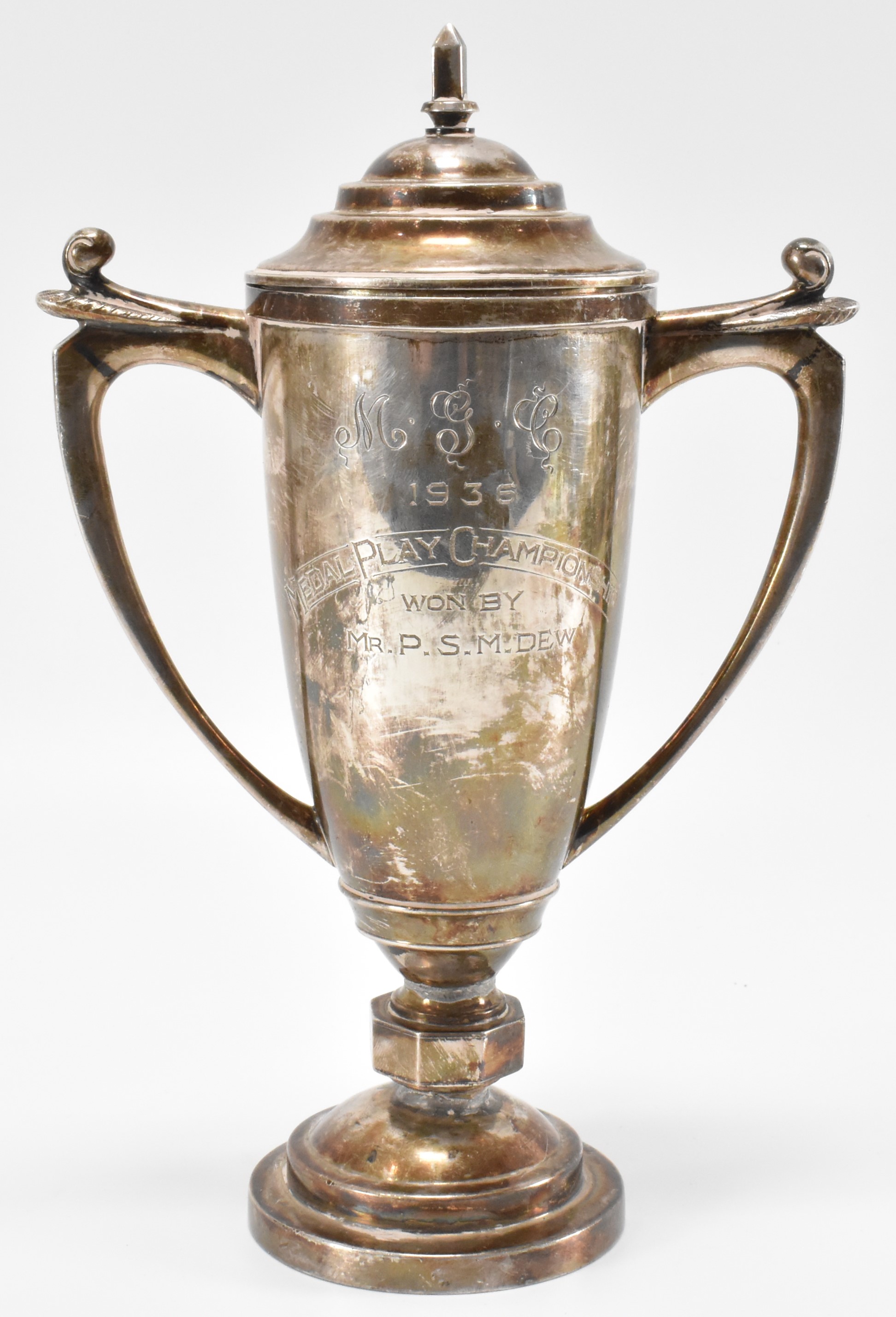 1930'S ART DECO SILVER TROPHY