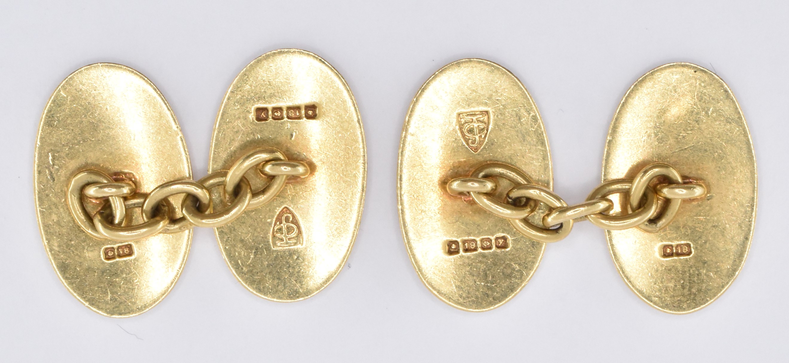 1920S HALLMARKED 18CT GOLD CUFFLINKS - Image 2 of 2