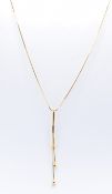 9CT GOLD SNAKE CHAIN PENDANT NECKLACE