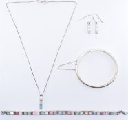 SILVER & MOTHER OF PEARL JEWELLERY SUITE