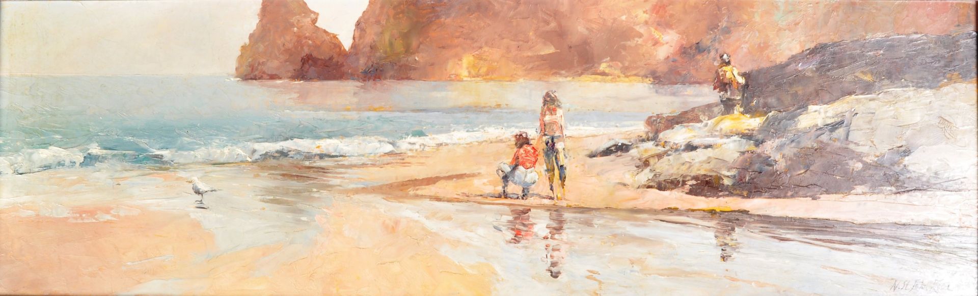 NICHOLAS ST JOHN ROSSE B 1945 - BOSSINEY COVE OIL ON BOARD - Image 2 of 7