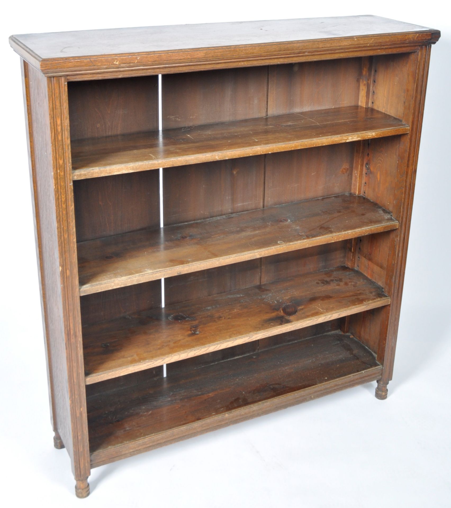 19TH CENTURY VICTORIAN OAK OPEN BOOKCASE - Bild 2 aus 5