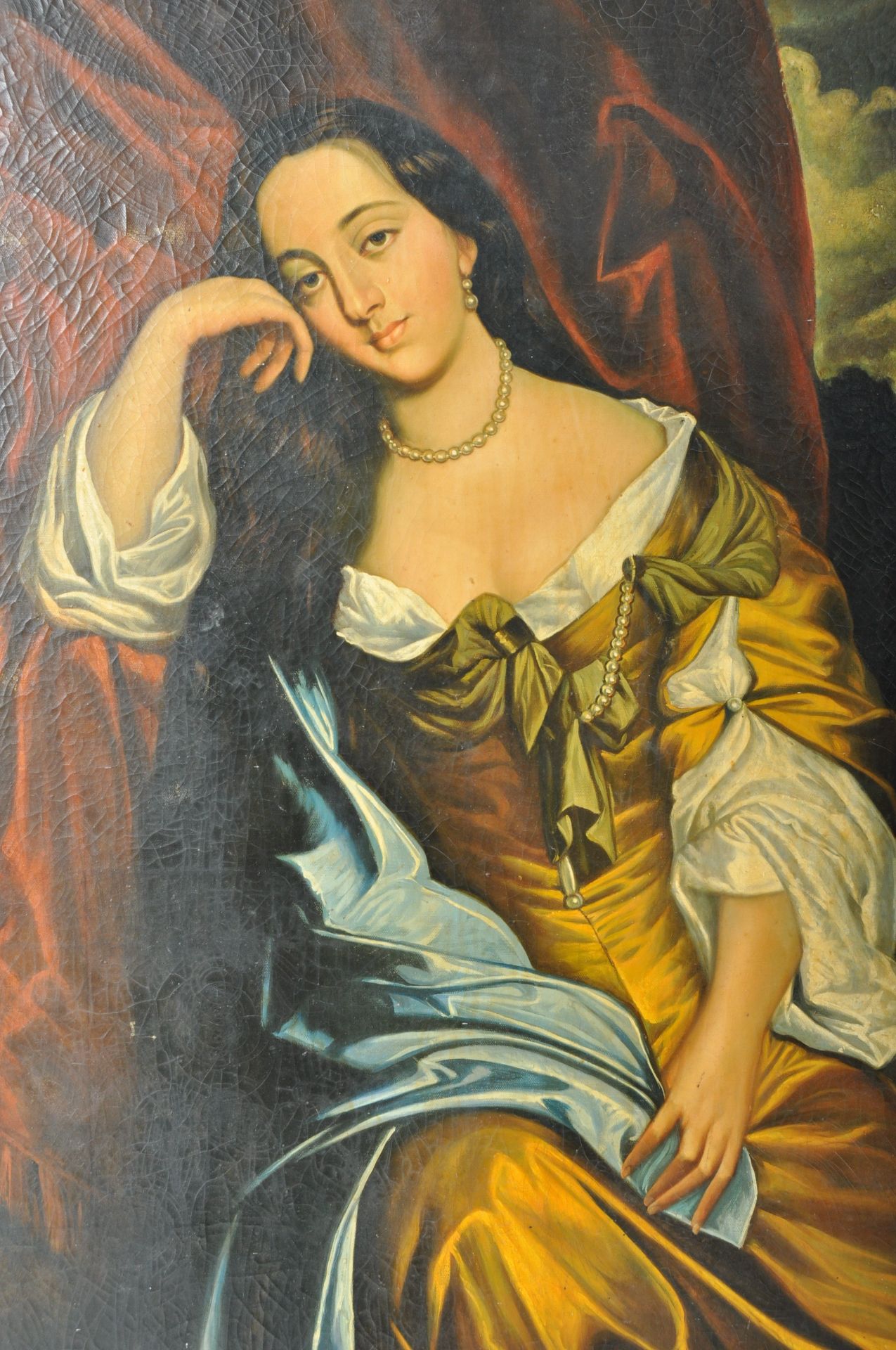 AFTER PETER LELY - OIL PORTRAIT OF BARBARA VILLIERS AS MARY MAGDALENE - Image 5 of 12