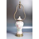 EARLY 20TH CENTURY CHINESE REPUBLIC PERIOD VASE LAMP