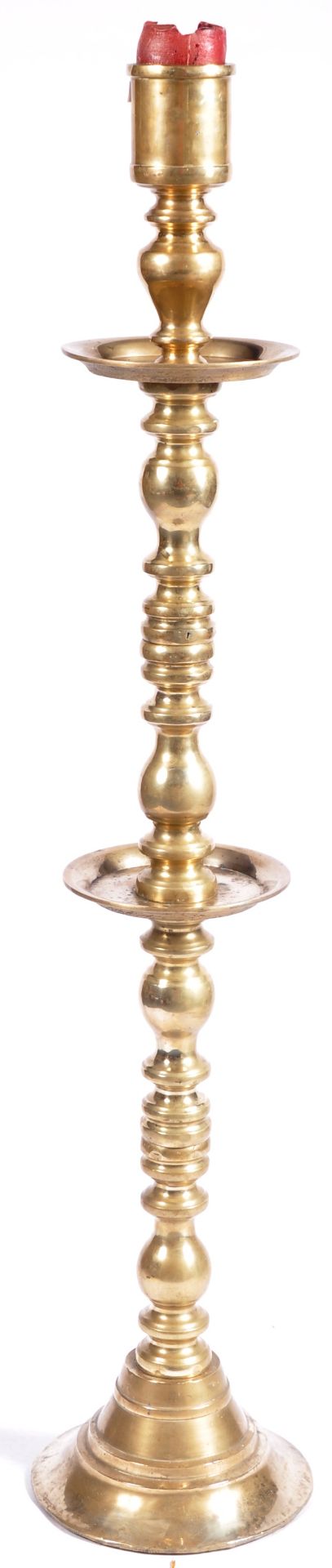 LARGE HEAVY FLOOR STANDING DUTCH CANDLESTICK - Image 2 of 7