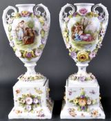 PAIR OF EARLY 20TH CENTURY VICTORIA AUSTRIA PORCELAIN VASES