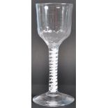 18TH CENTURY GEORGE III LARGE DOUBLE SERIES WINE GLASS