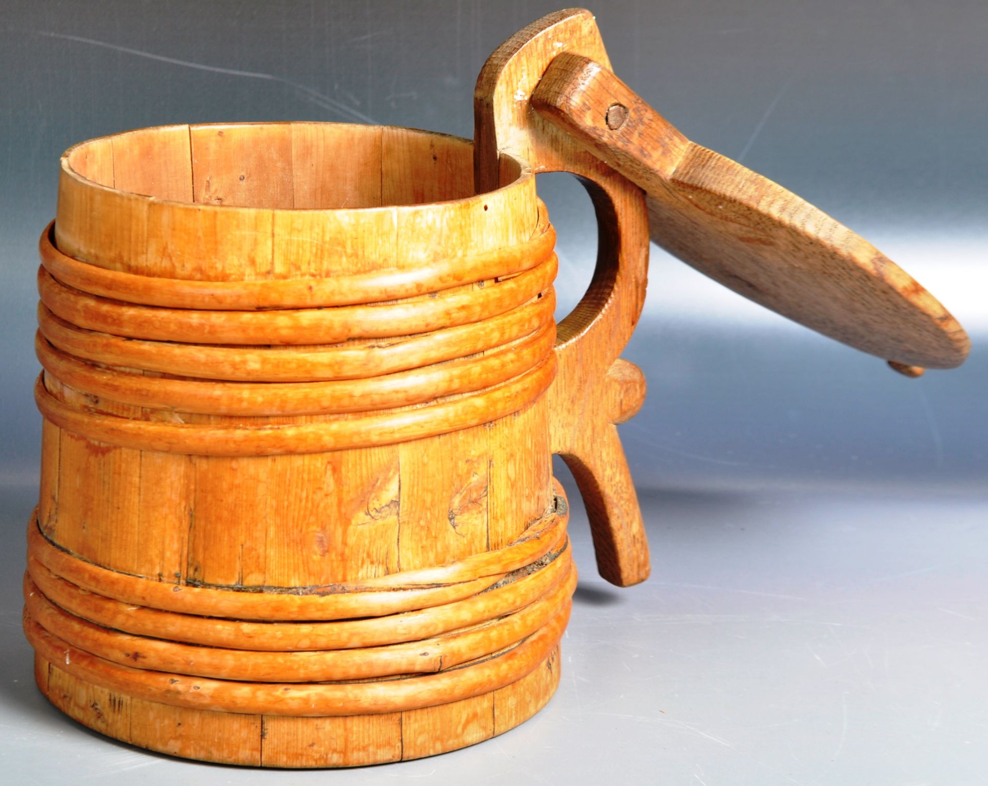 EARLY 19TH CENTURY SWEDISH SCANDINAVIAN WOODEN JUG - Image 2 of 6