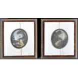 PAIR OF 19TH CENTURY FRAMED IVORY PAINTINGS