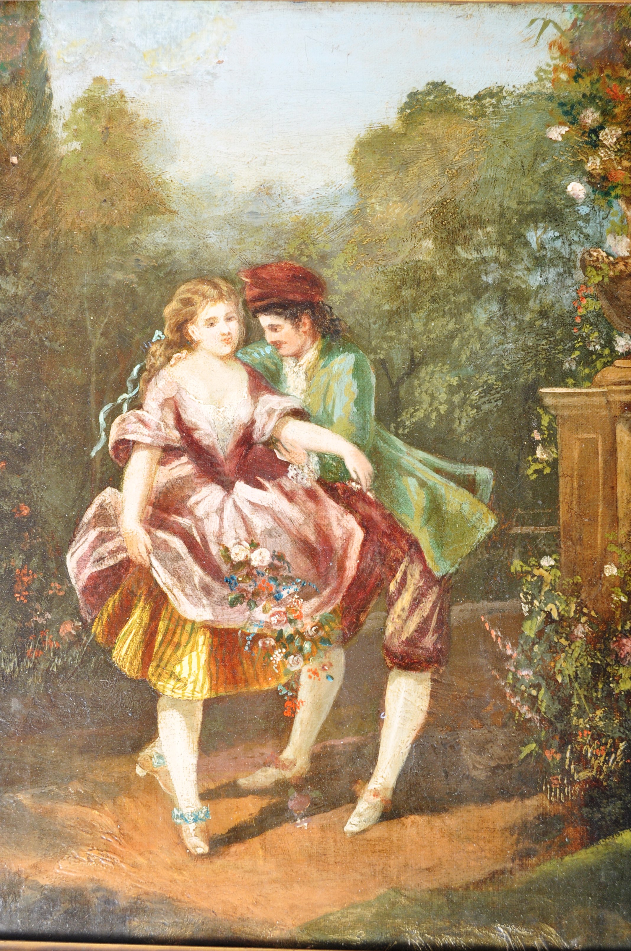 19TH CENTURY ITALIAN OIL ON CANVAS ROMANTIC PAINTING - Image 3 of 7