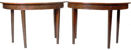19TH CENTURY VICTORIAN MAHOGANY D-END DINING TABLE