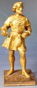 20TH CENTURY GILT ORMOLU BRONZE FIGURE OF A NOBLEMAN