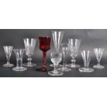 WINE DRINKING GLASSES DATING FROM THE 18TH CENTURY