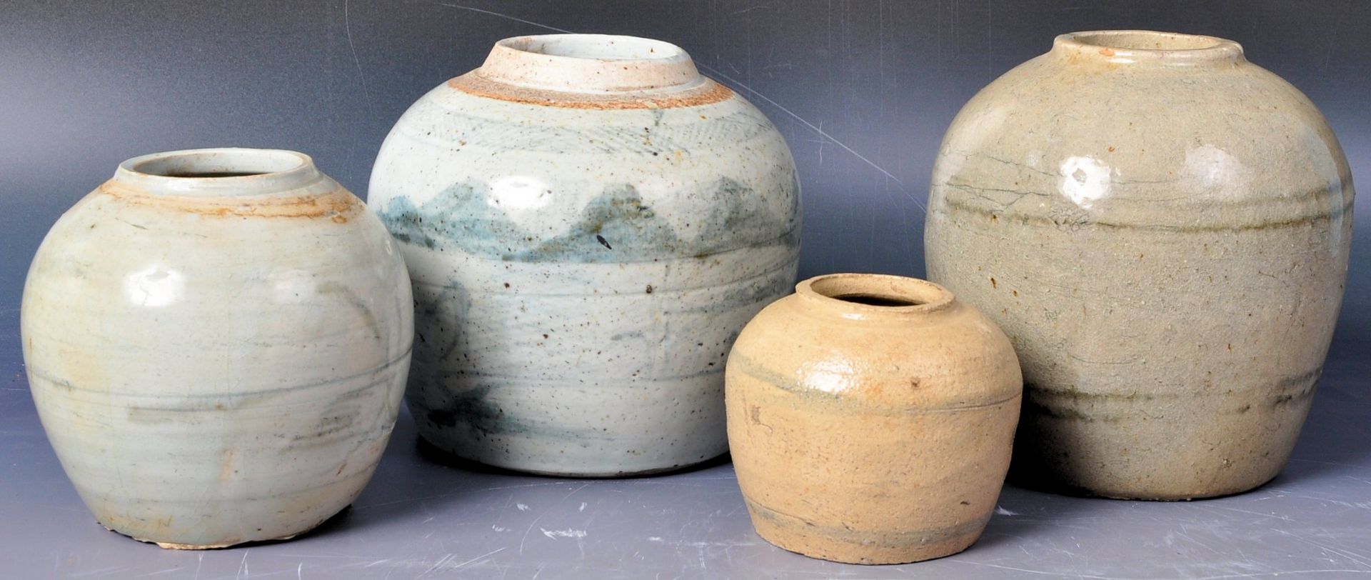 COLLECTION OF 18TH CENTURY CHINESE GINGER JARS