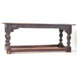17TH CENTURY CARVED OAK REFECTORY HALL DINING TABLE