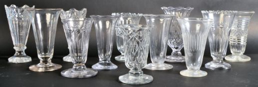 COLLECTION OF JELLY & SYLLABUB GLASSES DATING FROM C18TH