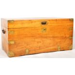 19TH CENTURY CAMPHOR WOOD BRASS BOUND STEAMER TRUNK