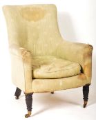 EARLY 19TH CENTURY REGENCY PERIOD LIBRARY CHAIR