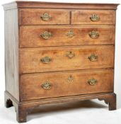 18TH CENTURY GEORGE III WALNUT CHEST OF DRAWERS