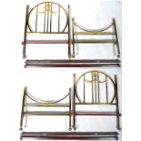 MATCHING PAIR OF BRASS SINGLE BEDS