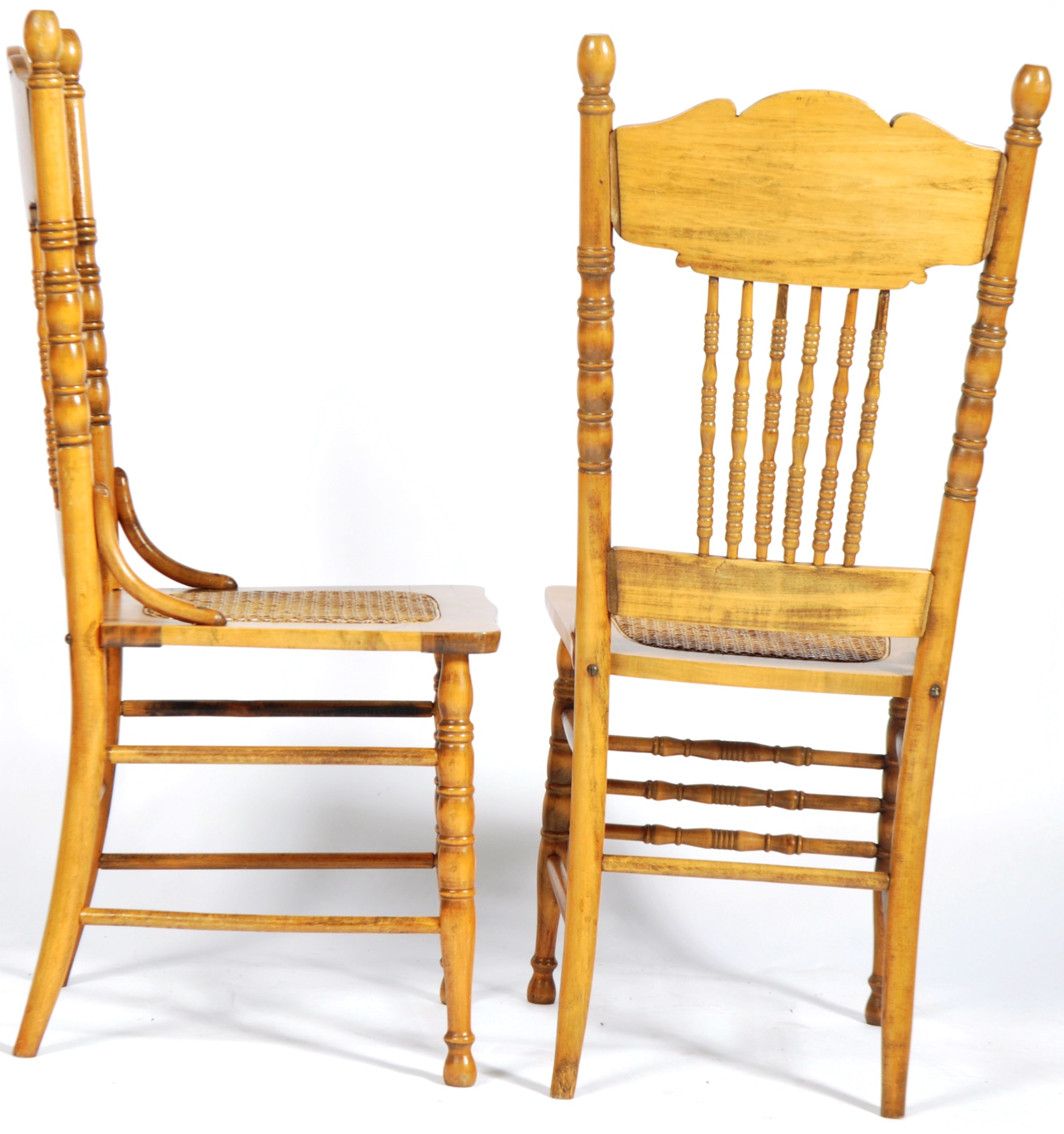 SET OF 12 EARLY 20TH CENTURY AMERICAN LARKIN PRESS BACK DINING CHAIRS - Image 7 of 8