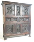 19TH CENTURY VICTORIAN HEAVILY CARVED OAK COURT CUPBOARD