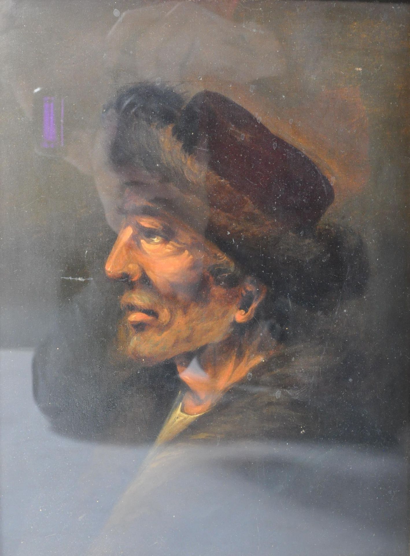 19TH CENTURY OIL ON BOARD PORTRAIT PAINTING OF AN ELDERLY GENTLEMAN - Image 3 of 4