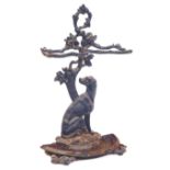 19TH CENTURY COALBROOKDALE MANNER CAST IRON DOG STICKSTAND