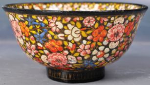 LATE 19TH CENTURY INDIAN KASHMIR PAPIER MACHE PAINTED BOWL