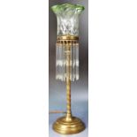 19TH CENTURY ART NOUVEAU BRASS TABLE LAMP LIGHT