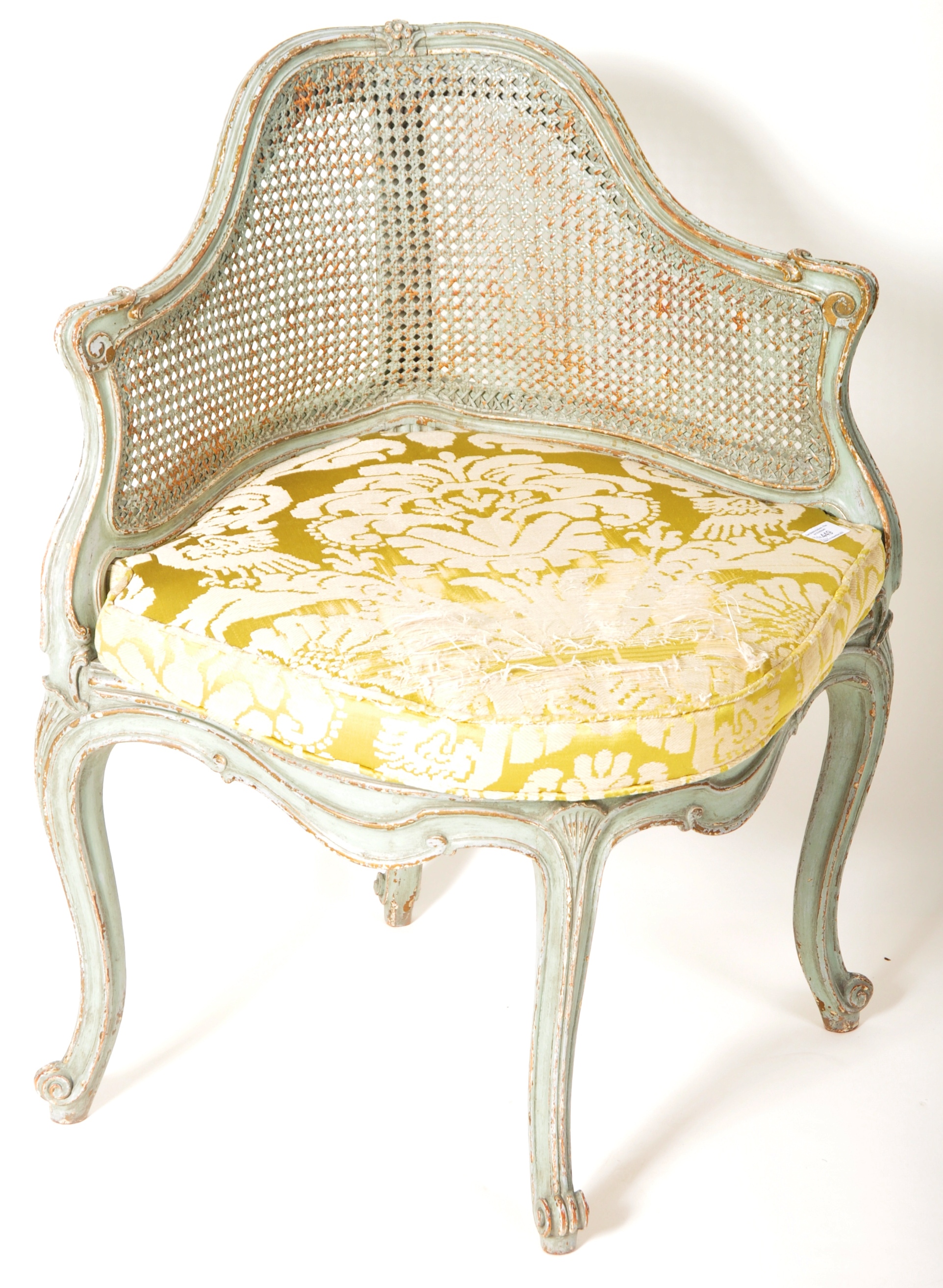 19TH CENTURY FRENCH BERGERE CORNER CHAIR - Image 2 of 13