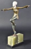 JOSEF LORENZL - AUSTRIAN ART DECO BRONZE & IVORY DANCER FIGURE