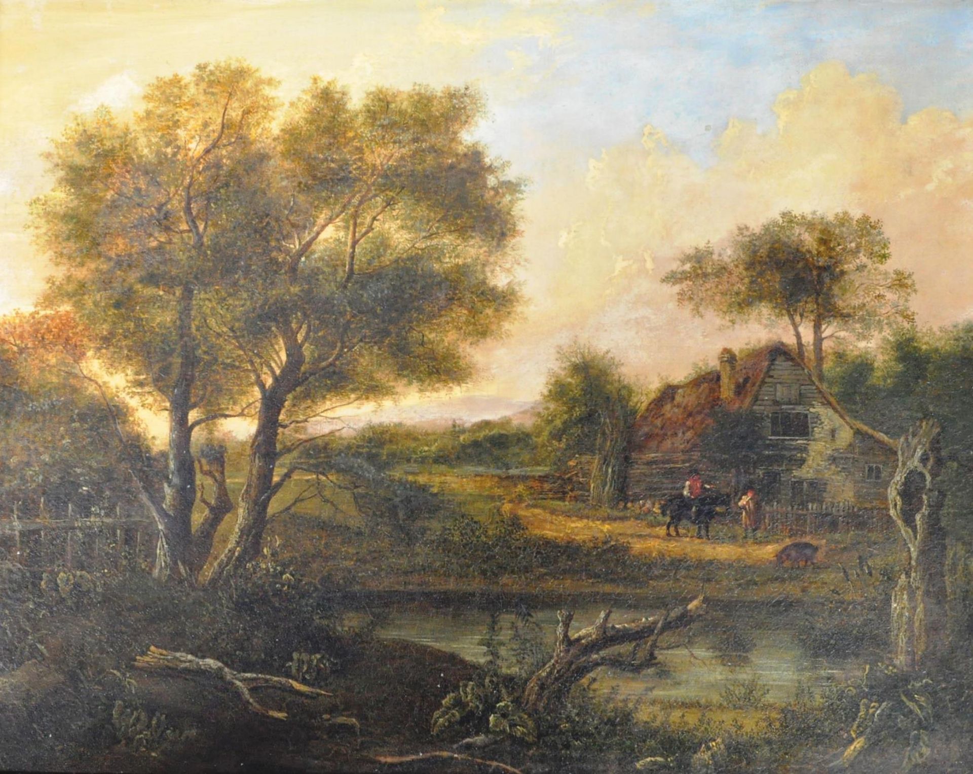 PATRICK NASMYTH (SCOTTISH BORN 1787) - OIL ON CANVAS LANDSCAPE - Image 2 of 12