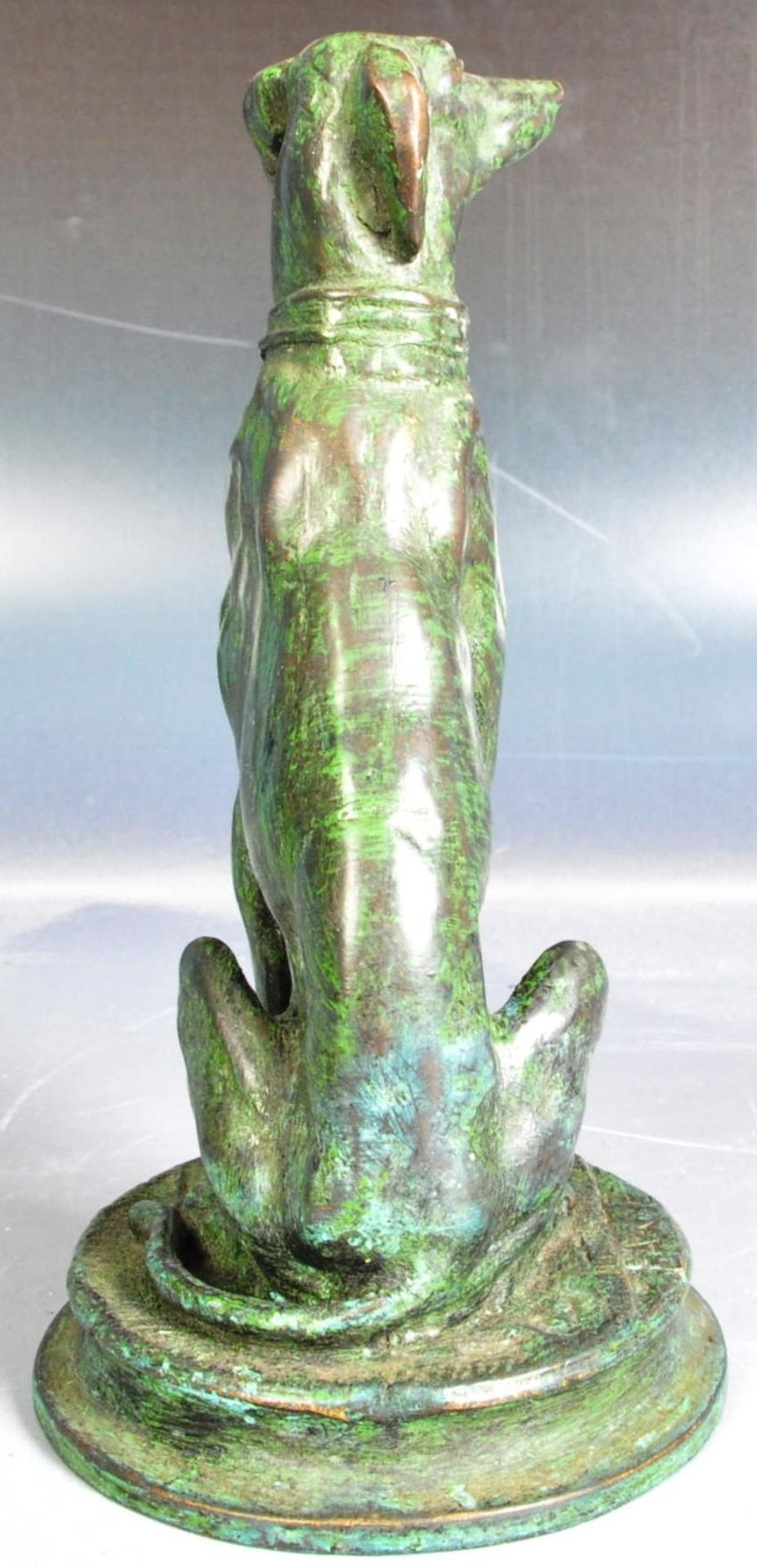 19TH CENTURY BRONZE ORNAMENT FIGURE IN THE FORM OF A GREYHOUND - Image 5 of 5