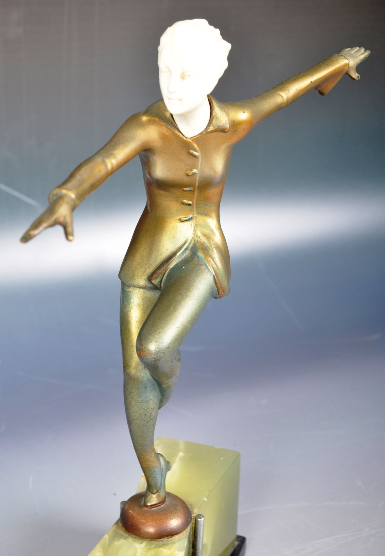 JOSEF LORENZL - AUSTRIAN ART DECO BRONZE & IVORY DANCER FIGURE - Bild 4 aus 6