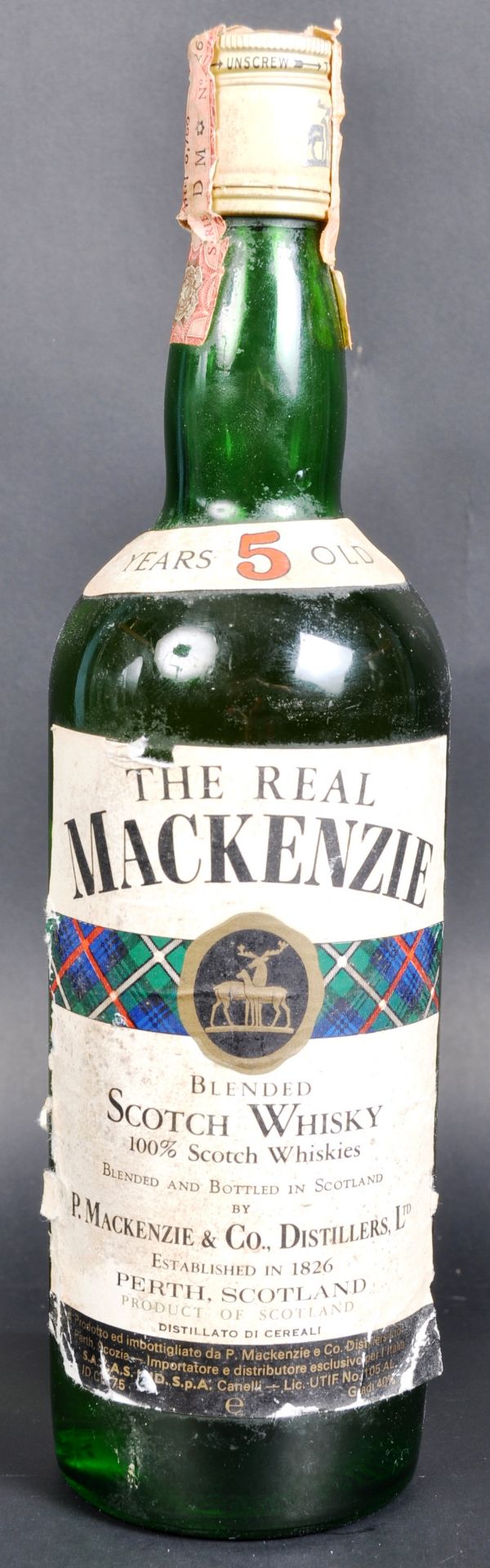 ONE 750ML BOTTLE OF THE REAL MACKENZIE SCOTCH WHISKY