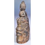 18TH CENTURY BALINESE CARVED RHINOCEROS HORN FIGURINE GROUP