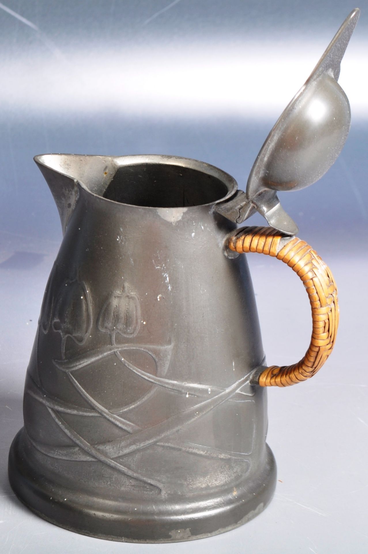 ARCHIBALD KNOX - LIBERTY & CO LONDON - TUDRIC - ARTS & CRAFTS PEWTER JUG - Image 3 of 8