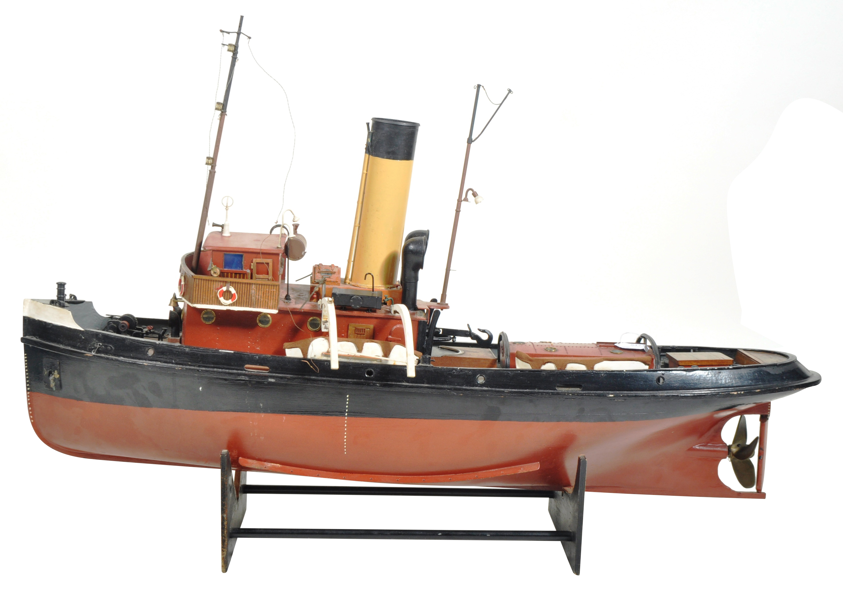 20TH CENTURY SCRATCH BUILT MODEL OF A 19TH CENTURY TUG BOAT