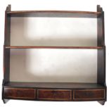 EARLY 19TH CENTURY GEORGE III GRADUATING WATERFALL SHELVES