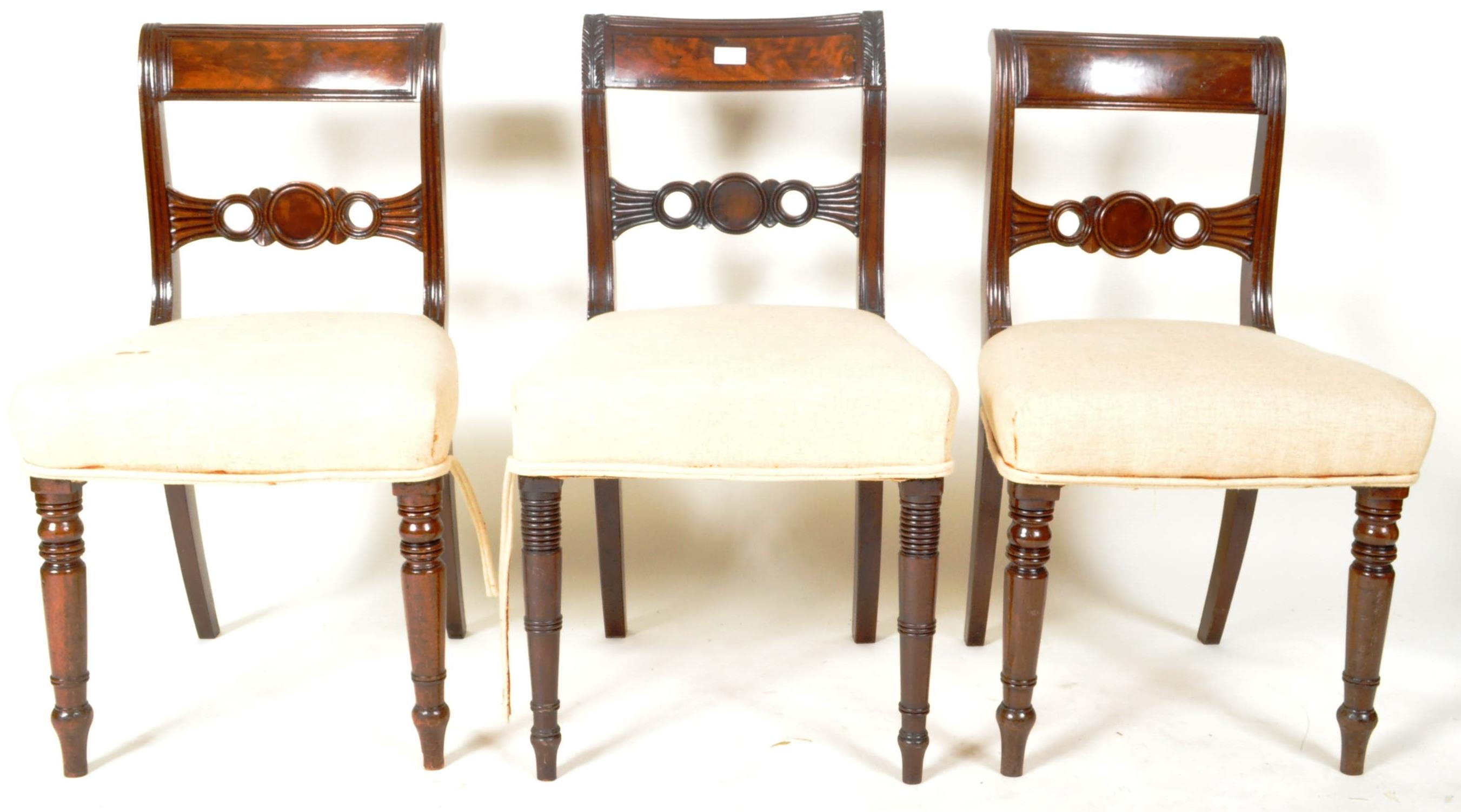 SET OF FIVE GILLOWS MANNER BAR BACK DINING CHAIRS - Image 2 of 8