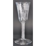 18TH CENTURY GEORGE III WINE DRINKING GLASS