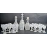 COLLECTION OF 19TH CENTURY WATERFORD CRYSTAL DRINKING GLASSES