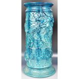 19TH CENTURY BURMANTOFTS TURQUOISE FAIENCE JARDINIERE STAND