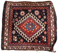 19TH CENTURY PERSIAN QASHQAI TRIBAL BAGFACE RUG