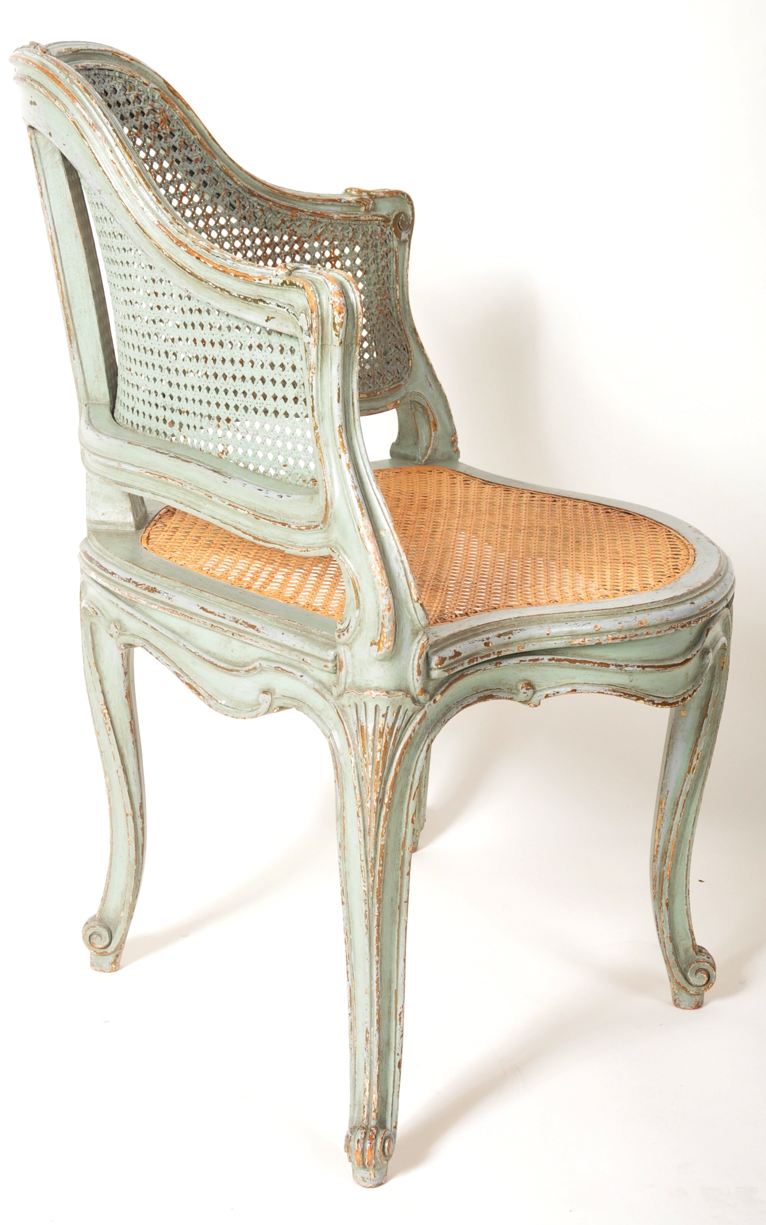 19TH CENTURY FRENCH BERGERE CORNER CHAIR - Image 9 of 13