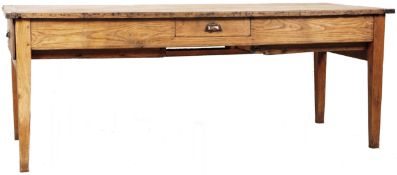 LARGE FRENCH OAK REFECTORY DINING TABLE