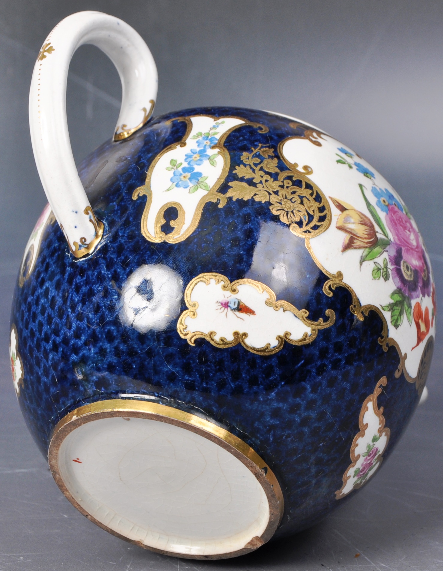 18TH CENTURY GEORGE III WORCESTER HAND PAINTED TEAPOT - Image 8 of 8