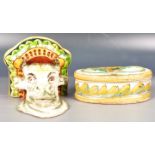 TWO PIECES OF ITALIAN FAIENCE TIN GLAZED EARTHENWARE