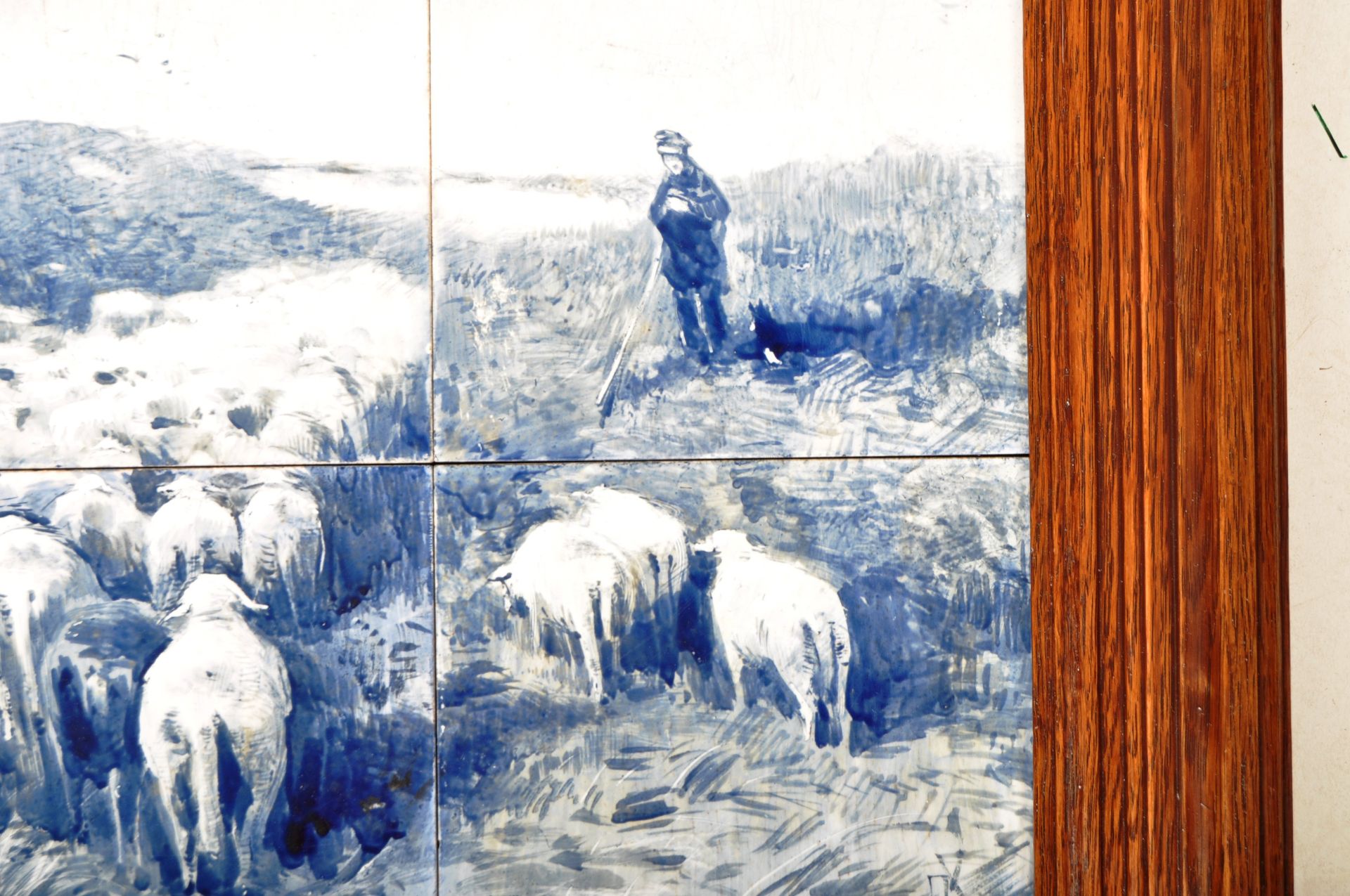 19TH CENTURY DELFT FRAMED ANTON MAUVE TILES - Bild 2 aus 4